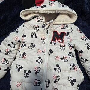 Disney Mickey Mouse Hooded Jacket - White and Black